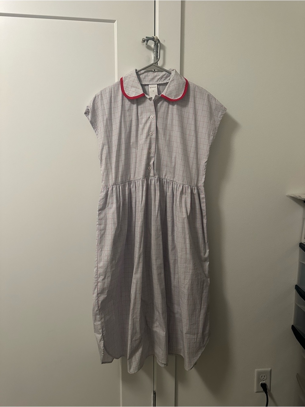 Kowtow Play Dress with Red Trim Collar